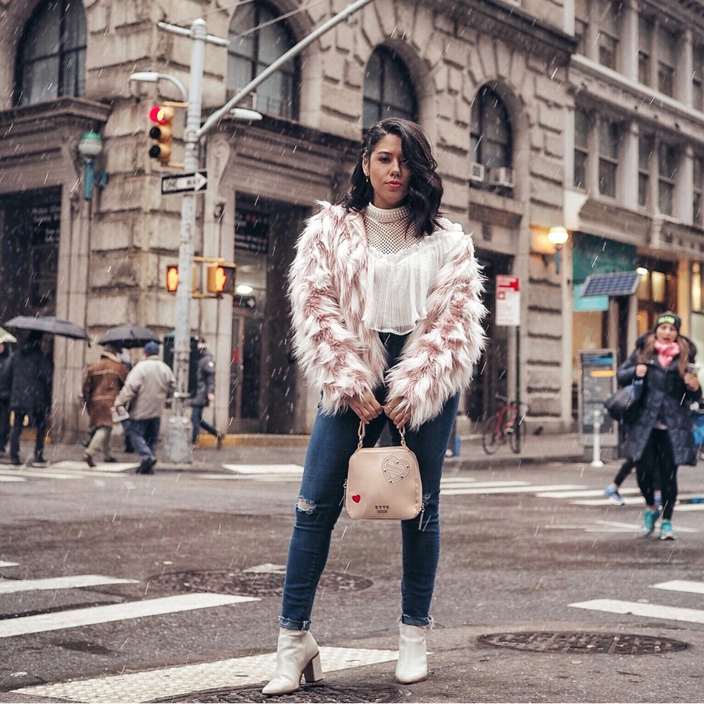 HAUTE ROUGE FAUX FUR JACKET